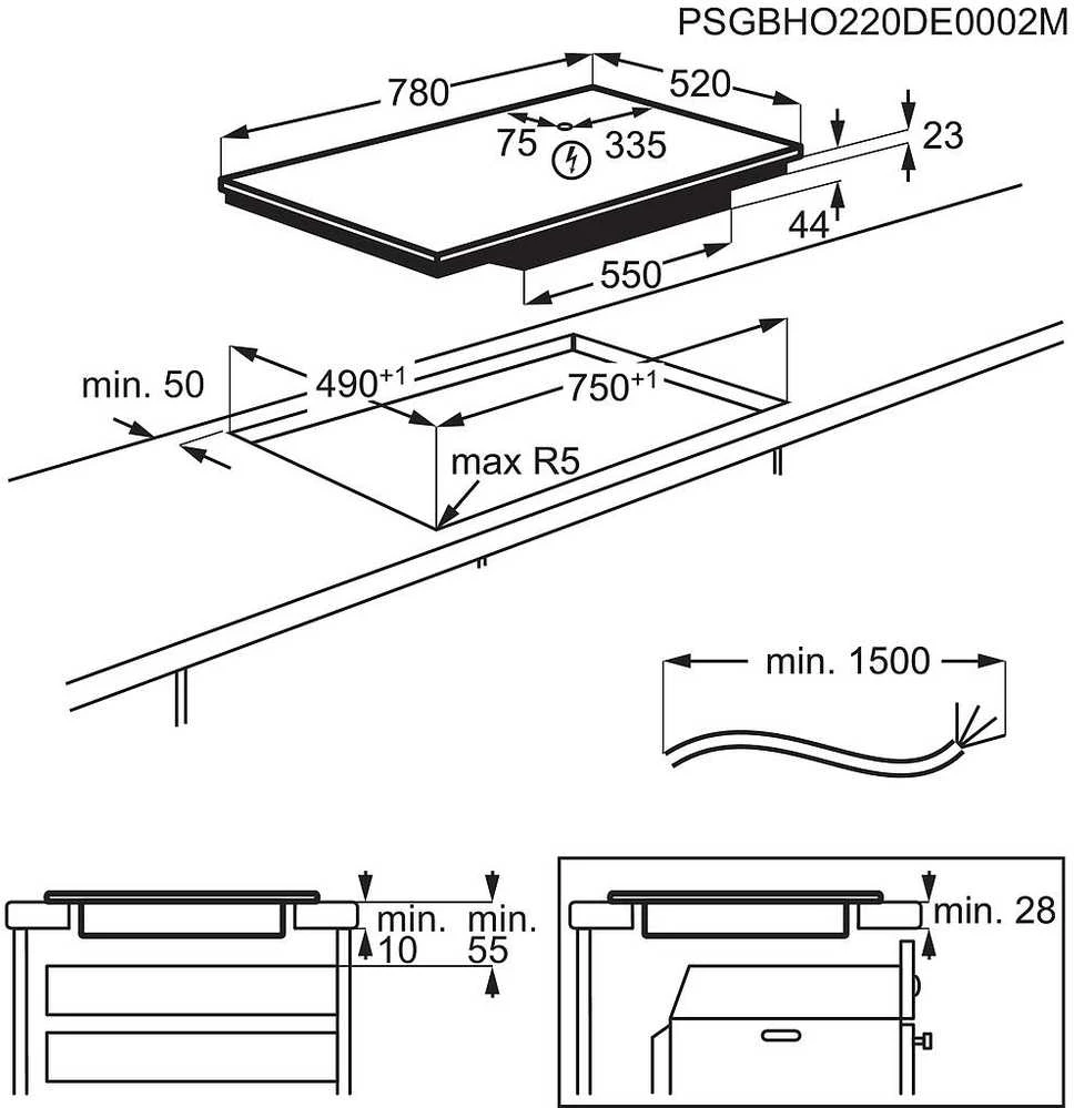 80cm pločio indukcinė kaitlentė Electrolux EIS82453
