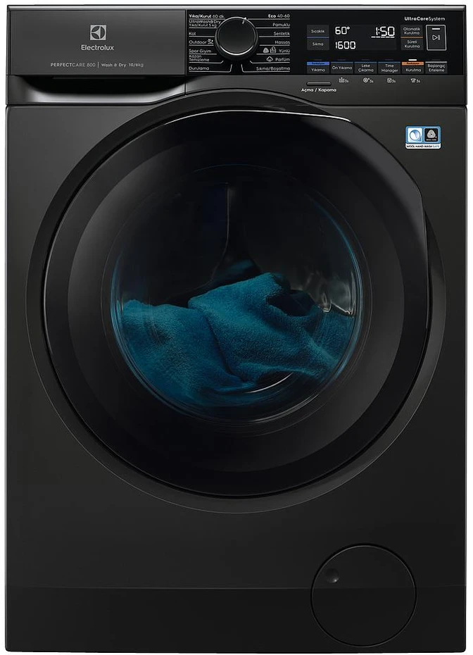 Skalbimo mašina Juodos spalvos skalbyklė su džiovinimu Electrolux EW8W261BG