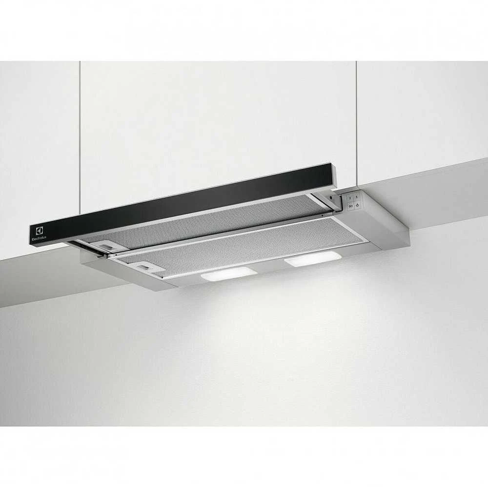 Ištraukiamas gartraukis Electrolux LFP326AB su juodo stiklo priekine panele