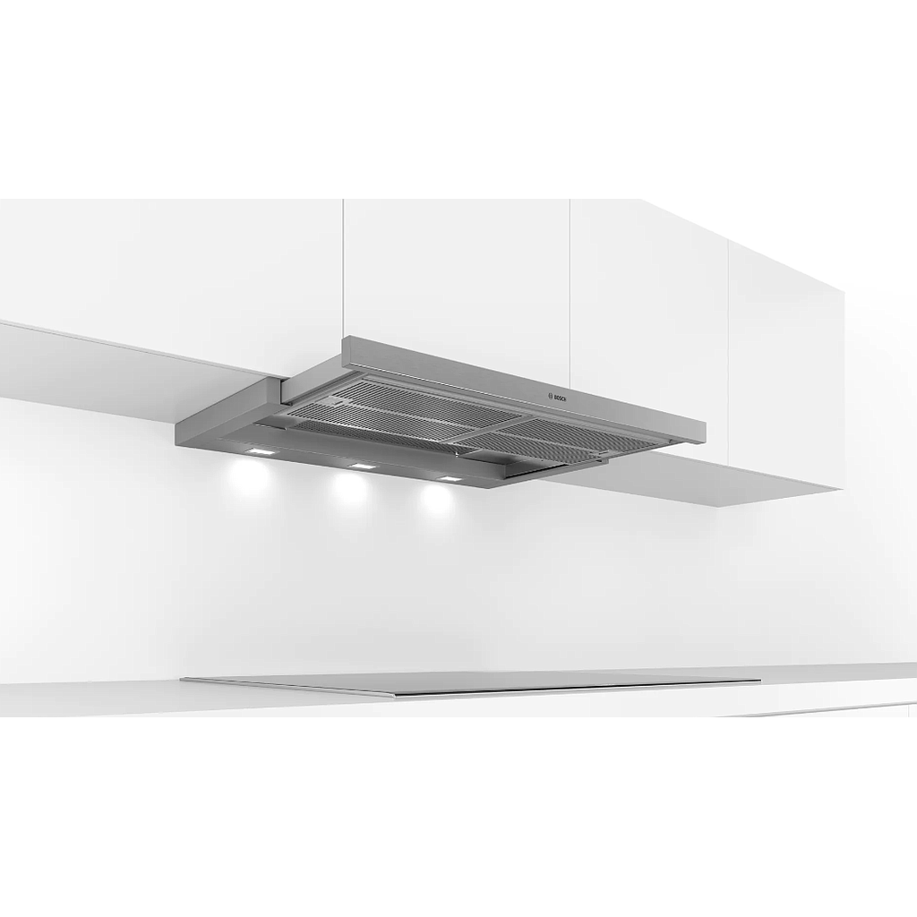 Bosch DFS097A51 Serija 4, Ištraukiamasis gartraukis, 90 cm, Sidabrinio metalo