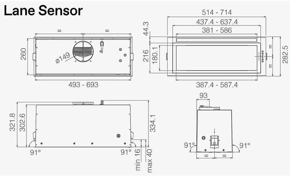 Gartraukis Elica LANE SENSOR @ BL MAT/A/52