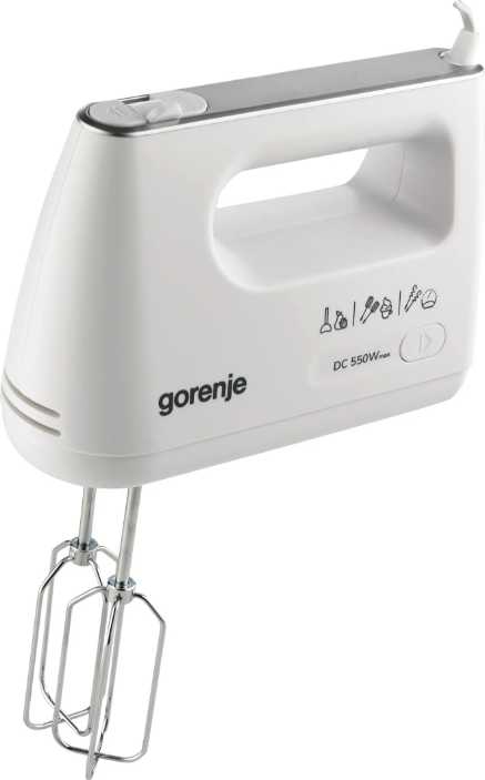 Plakiklis Gorenje | Mixer | M550CSDC | Hand Mixer | 400 W | Greičių skaičius 5 | Turbo mode | Chopper | Baltas