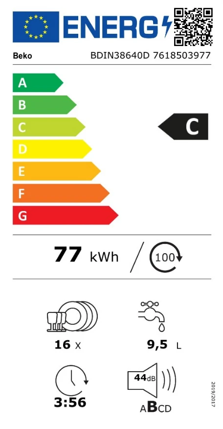 Indaplovė Beko BDIN38640D