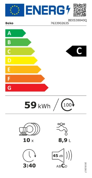 Indaplovė Beko BDIS38040Q