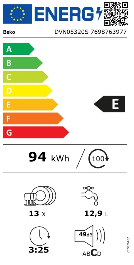 Indaplovė Beko DVN05320S