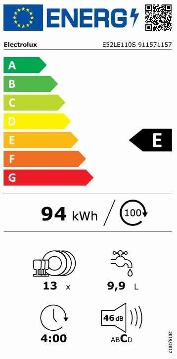 Indaplovė Electrolux E52LE110S
