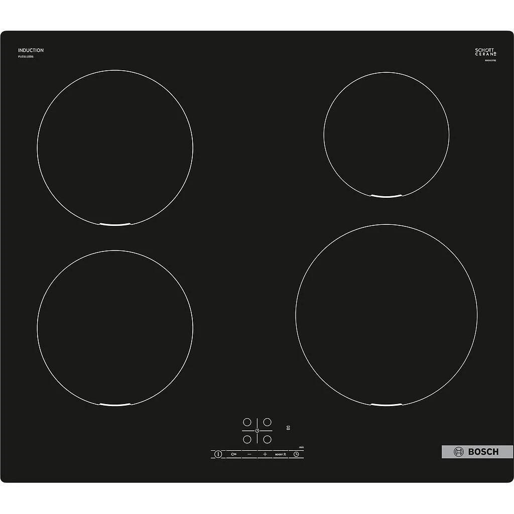 Bosch PUE611BB6E Serija 4, Indukcinė kaitlentė, 60 cm, kaitlentė be rėmo