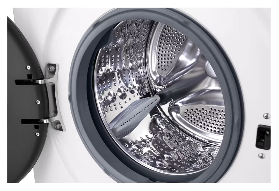 LG | Skalbimo mašina | F4X1009NWB | Energy efficiency class A | Front loading | Skalbimo talpa 9kg | 1400 RPM | Gylis 55 cm | Plotis 60 cm | Ekranas | LED | Steam function | Direct drive | Wi-Fi | Baltas
