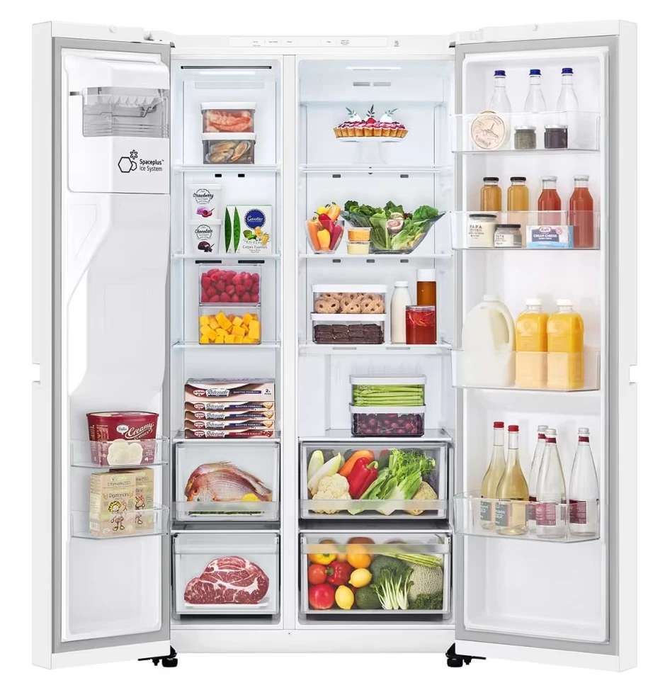 LG Šaldytuvas | GSLC40SWPE | Energy efficiency class E | Free standing | Side by side | Height 179 cm | Šaldytuvas net capacity 417 L | Šaldiklis net capacity 221 L | Ekranas | 36 dB | Baltas