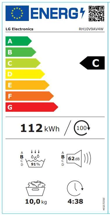 Džiovyklė LG RH10V9AV4W