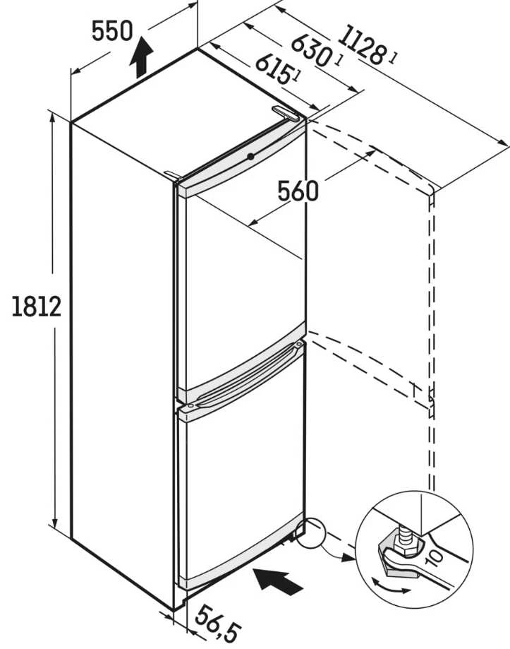 LIEBHERR CUele 3331 Pure Šaldytuvas-šaldiklis