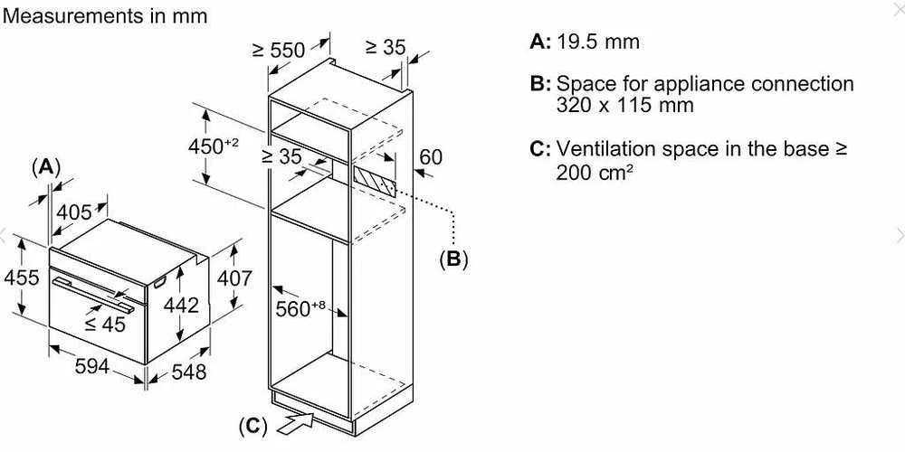 Bosch | Kompaktiška orkaitė su mikrobangų krosnelės funkcija | CMG7241B1 | Hidrolizė | Juodas