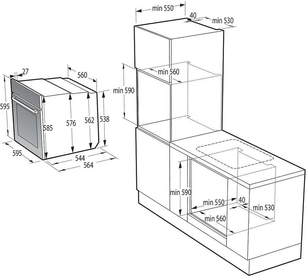 Gorenje | Orkaitė | BOS6737E06FBG | 77 L | Daugiafunkcis | EcoClean | Mechaninis valdymas | Garų funkcija | Konvekcija | Aukštis 59,5 cm | Plotis 59,5 cm | Juodas