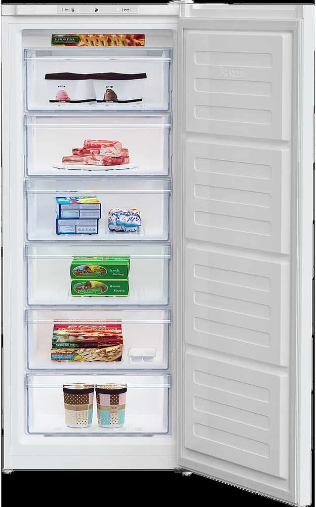 BEKO Upright Šaldiklis RFSA210K40WN, 135.7 cm, Energy class E, Baltas