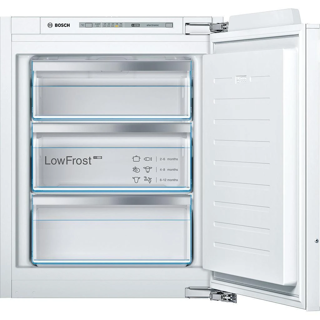 Bosch ‎GIV11AFE0 GIV11AFE0 Serija 4, Įmontuojamasis šaldiklis, 71.2 x 55.8 cm, plokščias vyris