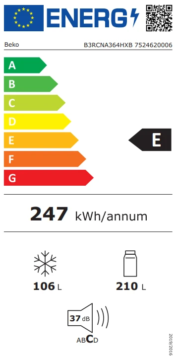 Šaldytuvas BEKO B3RCNA364HXB