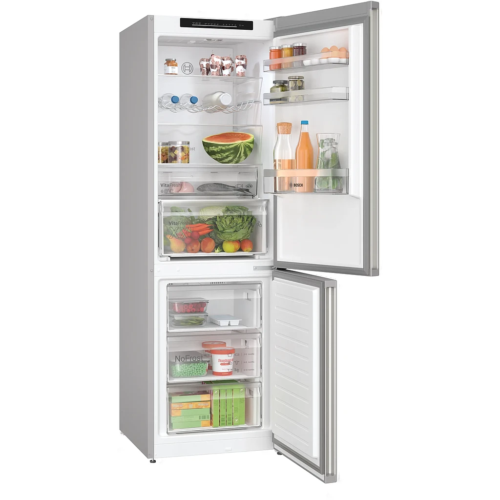 Šaldytuvas Bosch KGN362IDF Serie | 4, Laisvai statomas, 186 x 60 cm, inox-easyclean