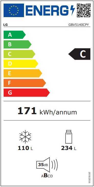 Šaldytuvas LG GBV5140CPY