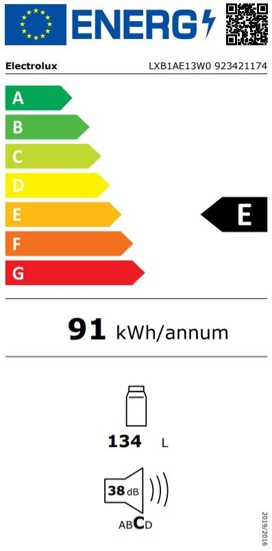 Šaldytuvas Electrolux LXB1AE13W0