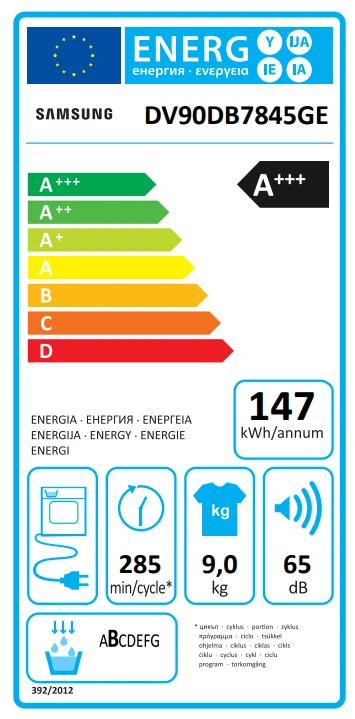 Džiovyklė Samsung DV90DB7845GEU4