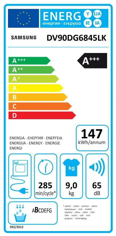 Džiovyklė Samsung DV90DG6845LKU4