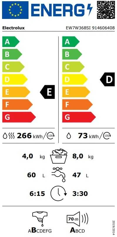 Skalbimo mašina Electrolux EW7W368SI