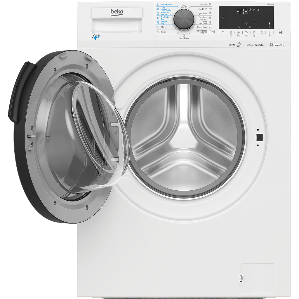 Skalbimo mašina su džiovykle Beko HTE7616X0 7kg - 4kg, Gylis 50cm