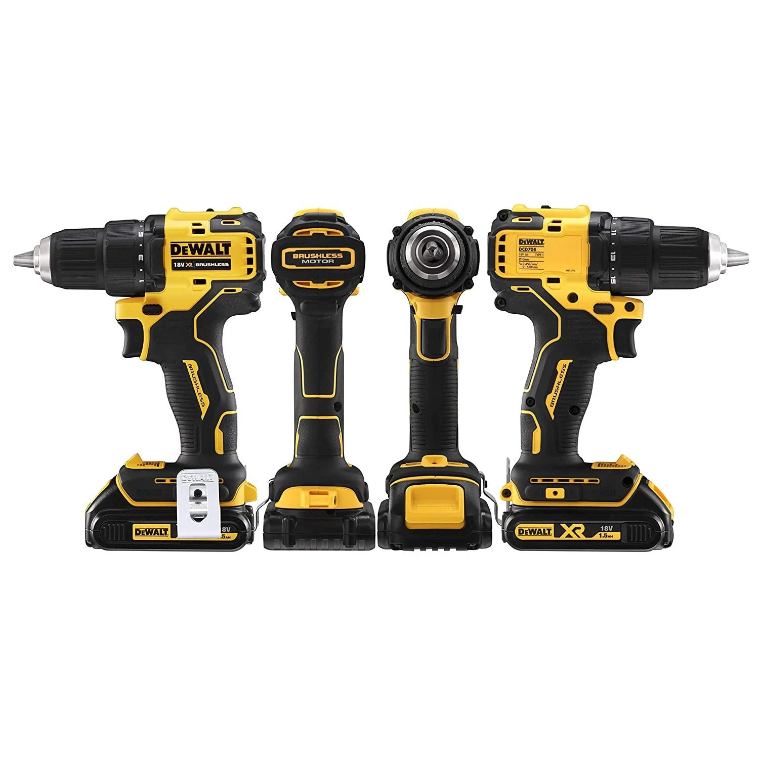 Dewalt Akumuliatorinis suktuvas - gręžtuvas DCD708S2T-QW 18 V; 2X1,5AH