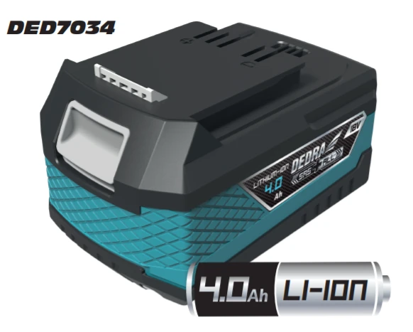 Dedra DED7034 akumuliatorius su 18V 4Ah Li-ion technologija