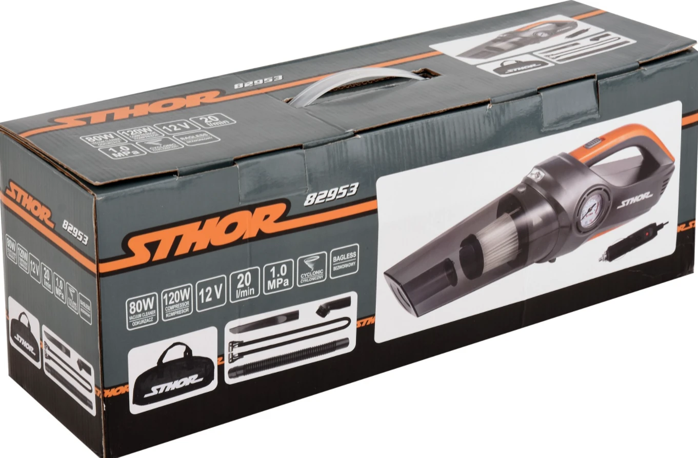 Automobilinis dulkių siurblys STHOR 82953, 12V, 80W