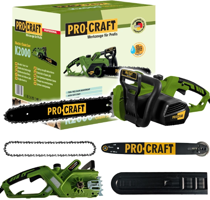Elektrinis grandininis pjūklas ProCraft K2000, 1800 W