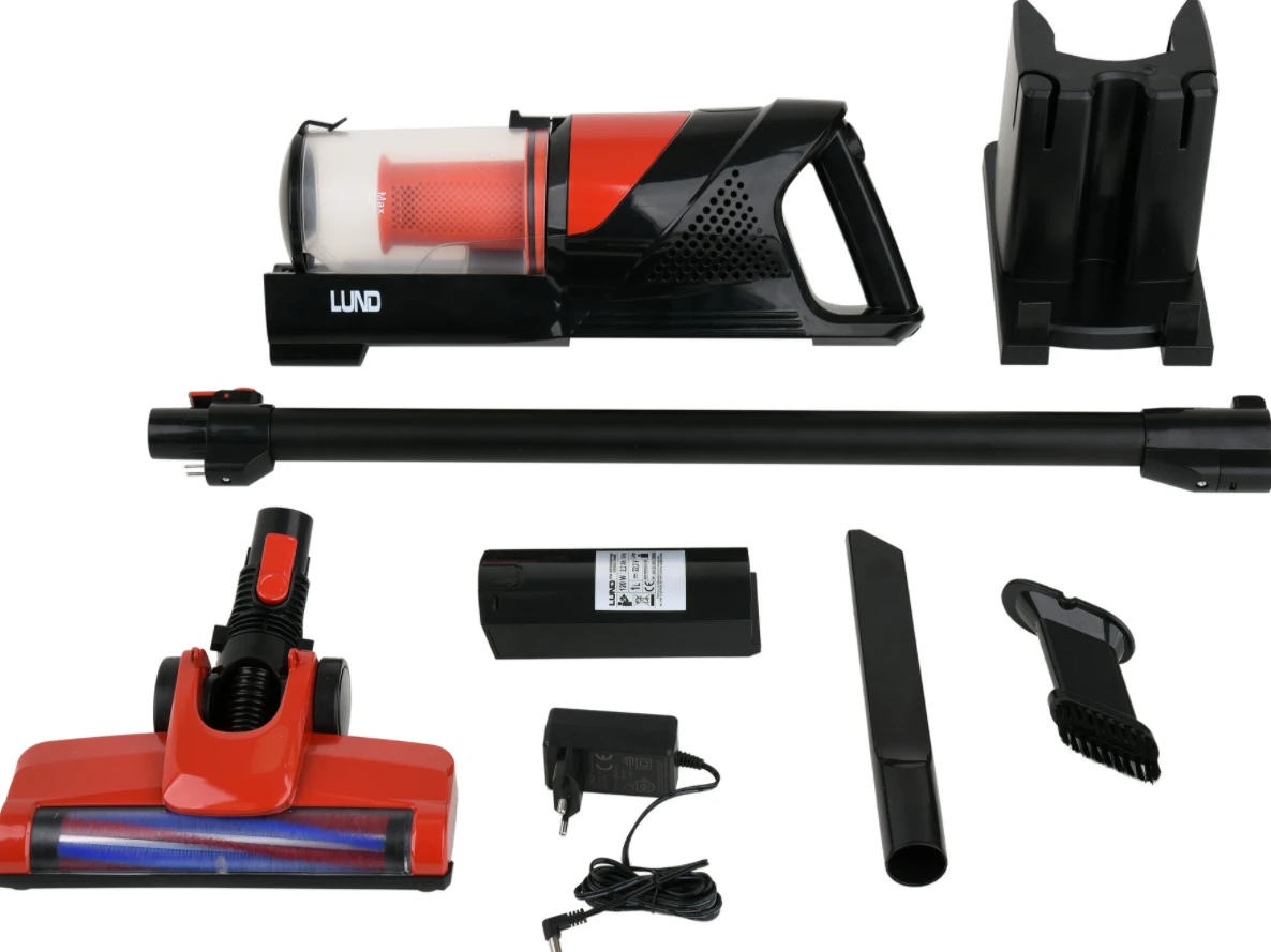 Akumuliatorinis dulkių siurblys LUND 67120, 120W, 22,2V 2200MAH LI-ION