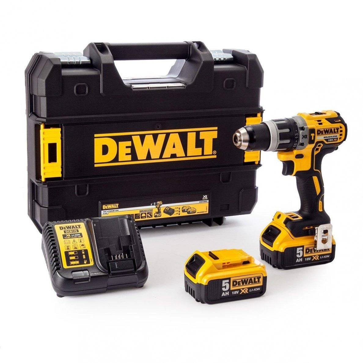 DEWALT smūginis gręžtuvas suktuvas DCD796P2, 70Nm, 2x5.0Ah