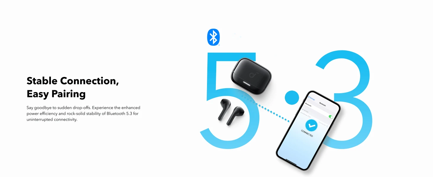 Belaidės ausinės Anker Soundcore K20i, Violetinės spalvos aprašymas - Prekės nuotrauka
