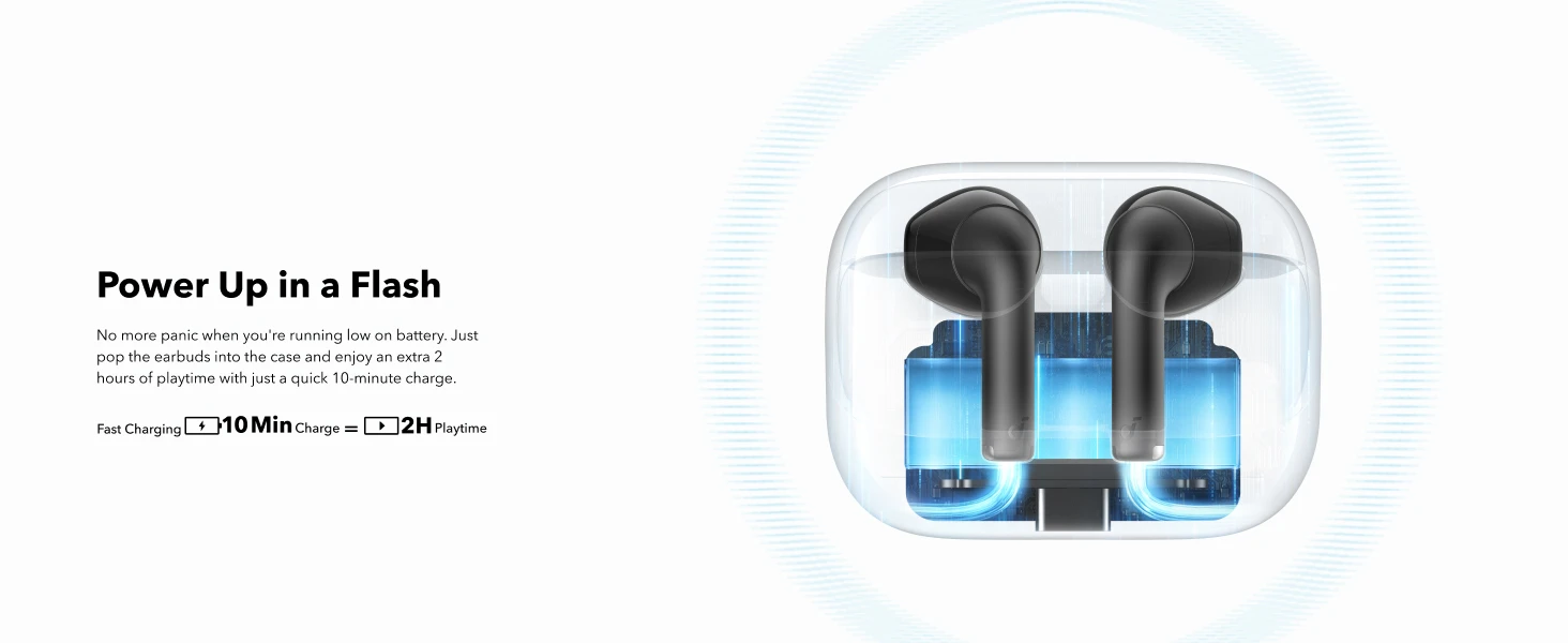 Belaidės ausinės Anker Soundcore K20i, Violetinės spalvos aprašymas - Prekės nuotrauka