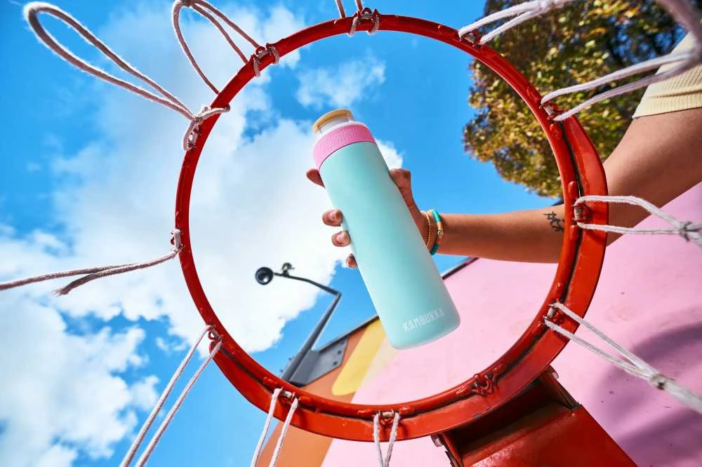 Gertuvė Kambukka Lagoon su termoizoliacija, 600 ml, melsvai žalia