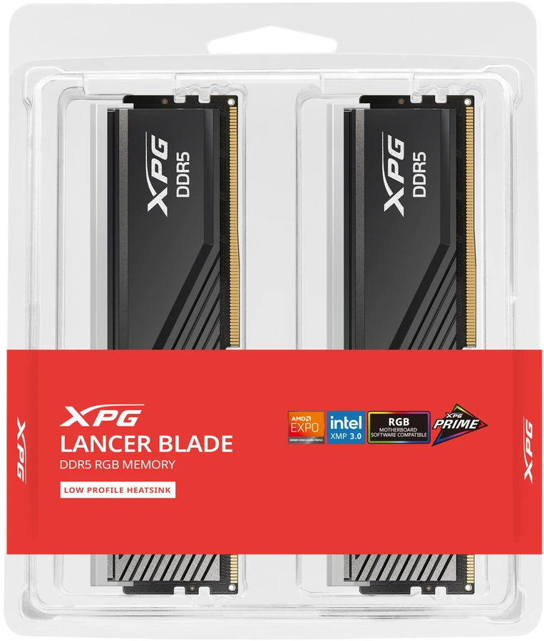 RAM ADATA XPG LANCER, 2 x 16 GB, Juodos spalvos, RGB (AX5U6000C4816G-DTLABRBK)