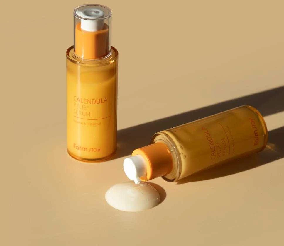 Farm stay FarmStay Calendula Relief Serum - raminamasis veido serumas su medetkų ekstraktu, 50 ml