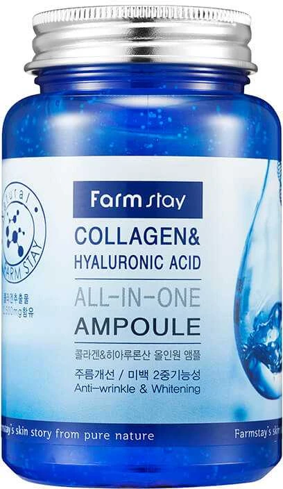 Acid Farmstay FarmStay kolageno ir hialurono rūgšties ampulė „Viskas viename“ 250 ml Veido serumas