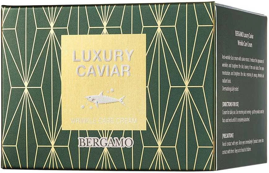 CREAM BERGAMO_Luxury Caviar Wrinkle Care Kreminis priešraukšlinis veido kremas su kaviaro ekstraktu 50ml