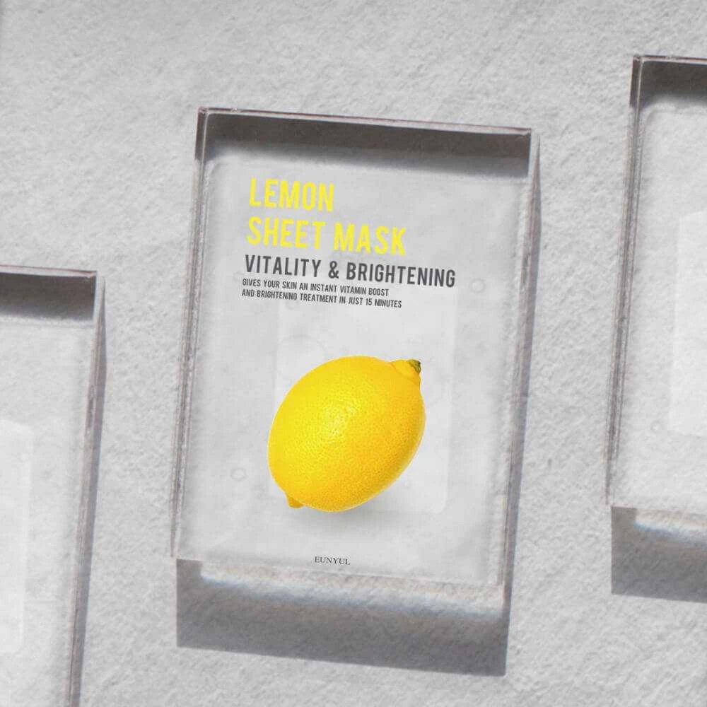 Eunyul Lemon Lakštinė veido kaukė Vitality and Brightening, 22 ml