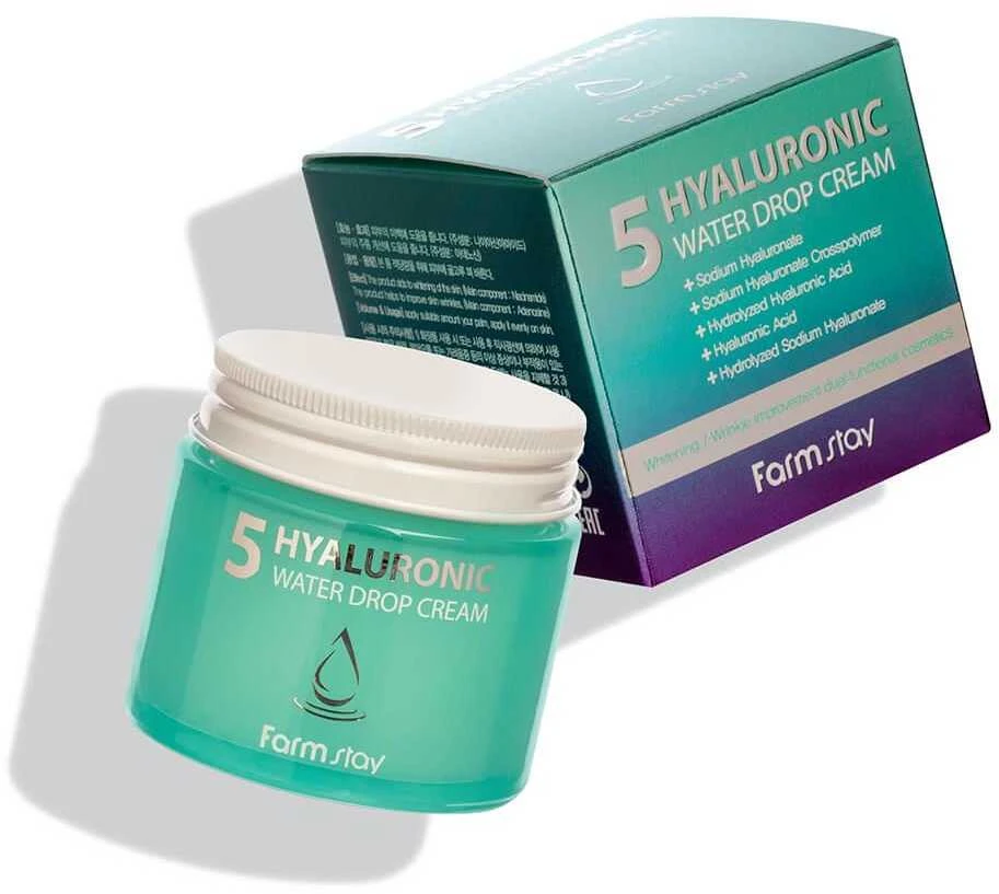 Veido kremas FarmStay Hyaluronic 5 Vanduo Drop Kreminis 80 ml
