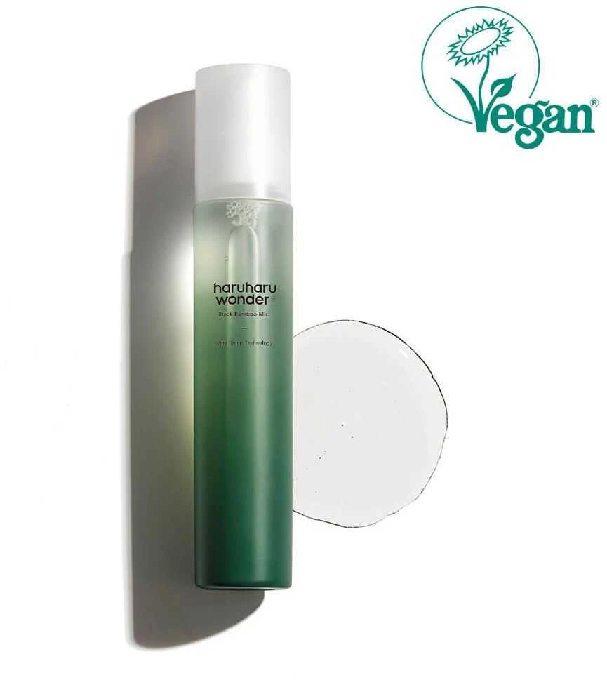 Haruharu Wonder Juodas Bamboo Mist drėkinamasis purškiklis pavargusiai odai, 150 ml