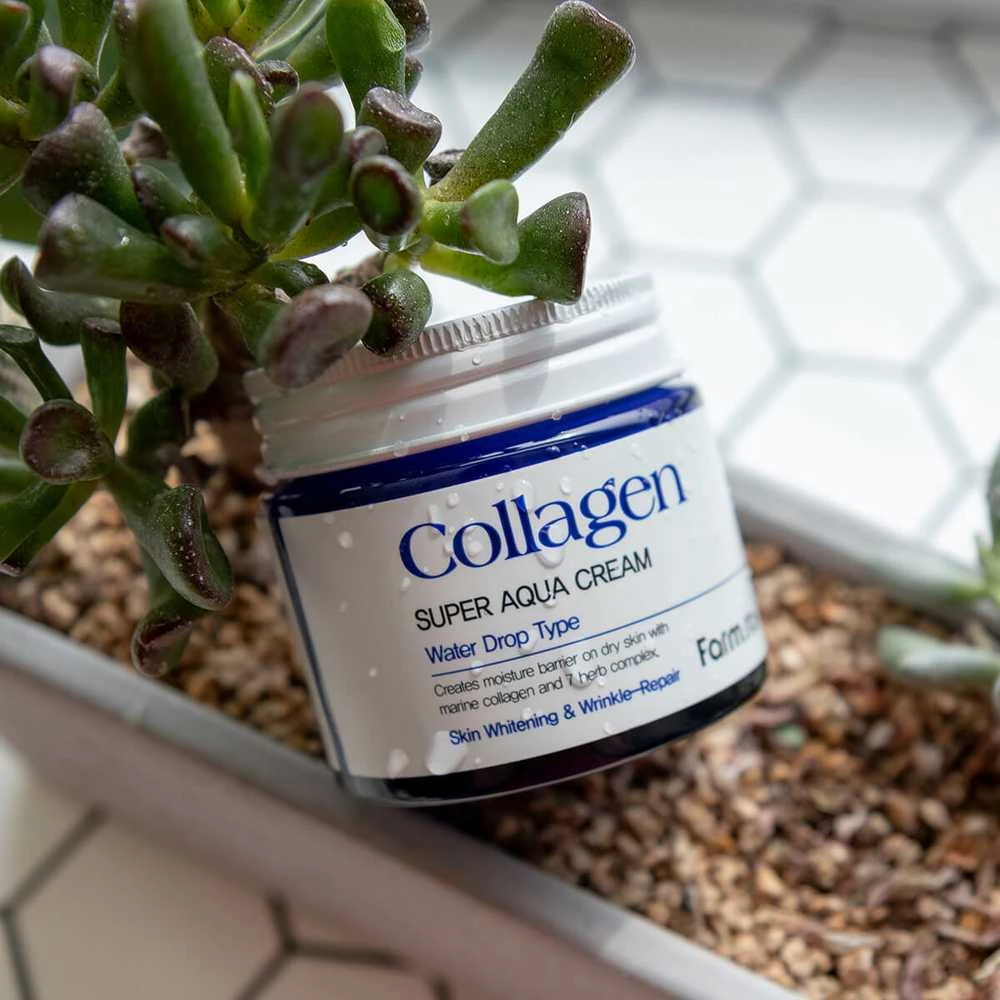 FarmStay Collagen Super Aqua Cream Drėkinamasis veido kremas su kolagenu, 80 ml