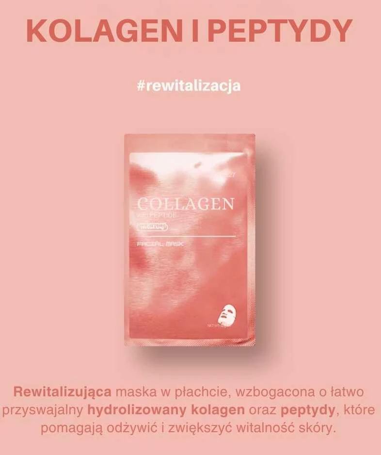 Mediheal SKIN627 Atgaivinamoji veido kaukė su kolagenu ir peptidais, 22 ml