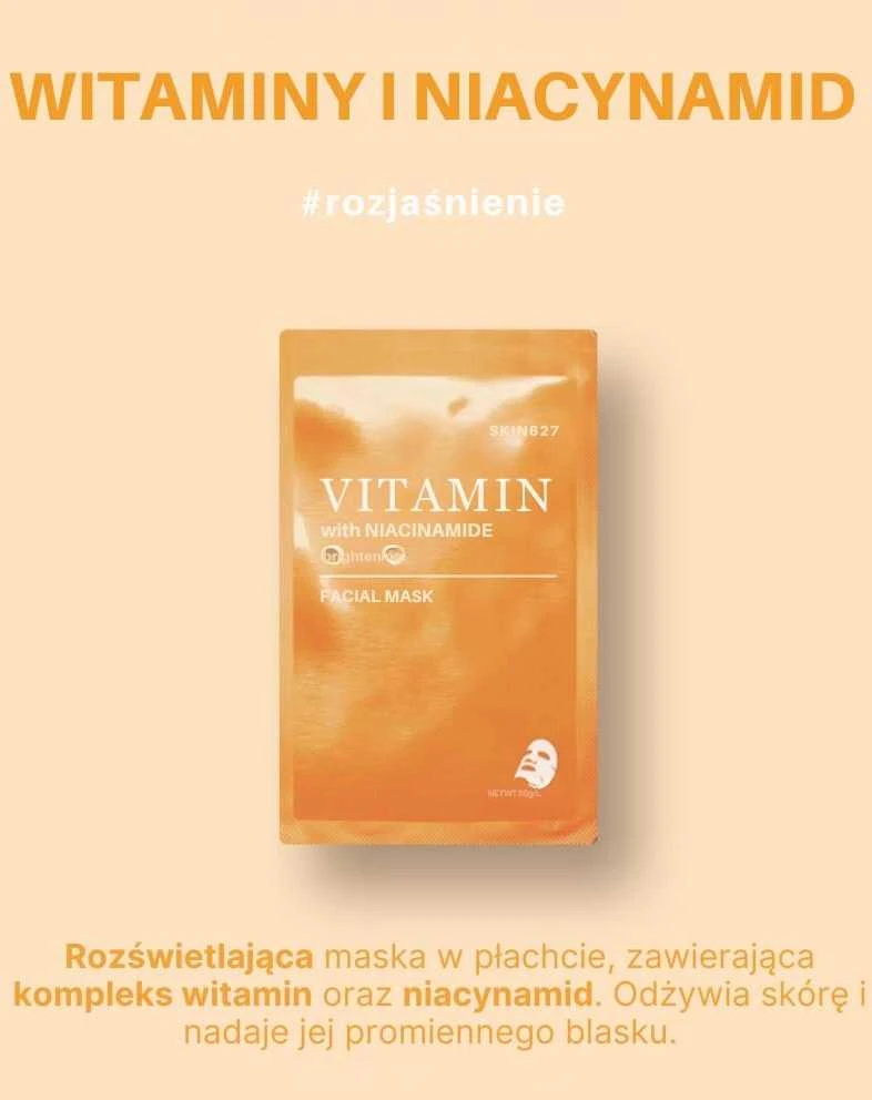 Mediheal SKIN627 skaistinamoji veido kaukė su vitaminais ir niacinamidu, 22 ml