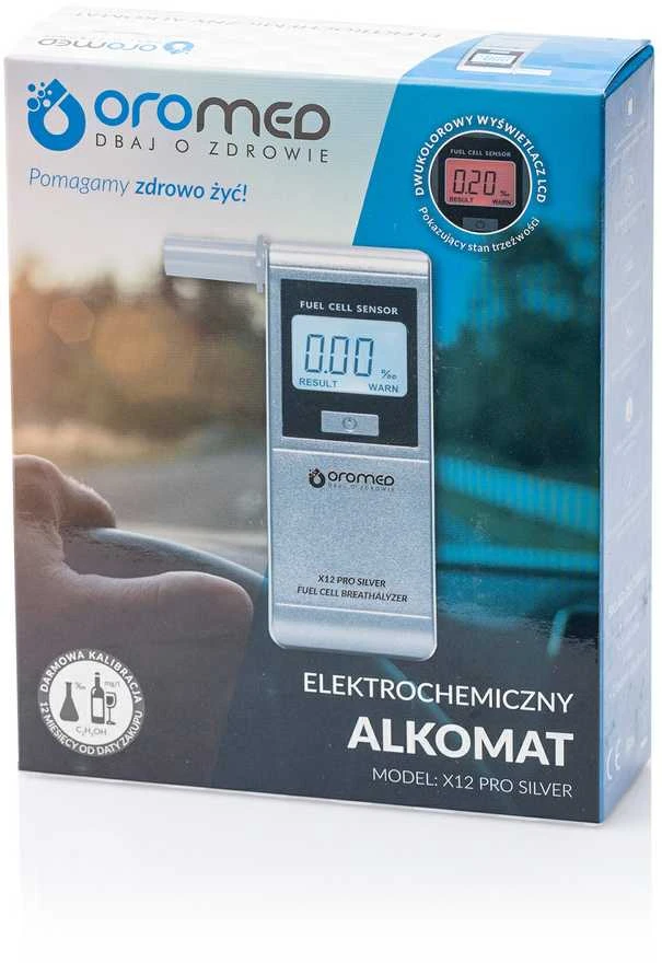 Alkotesteris Oromed X12 PRO, Sidabrinis