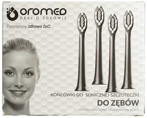 Dantų šepetėlis Oro-med Dantų šepetėlio Oromed ORO-SONIC PROFESSIONAL Antgaliai, juodas 4vnt