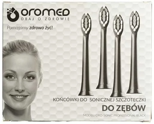 Oromed ORO-SONIC Professional juodi pakaitiniai antgaliai, 4 vnt
