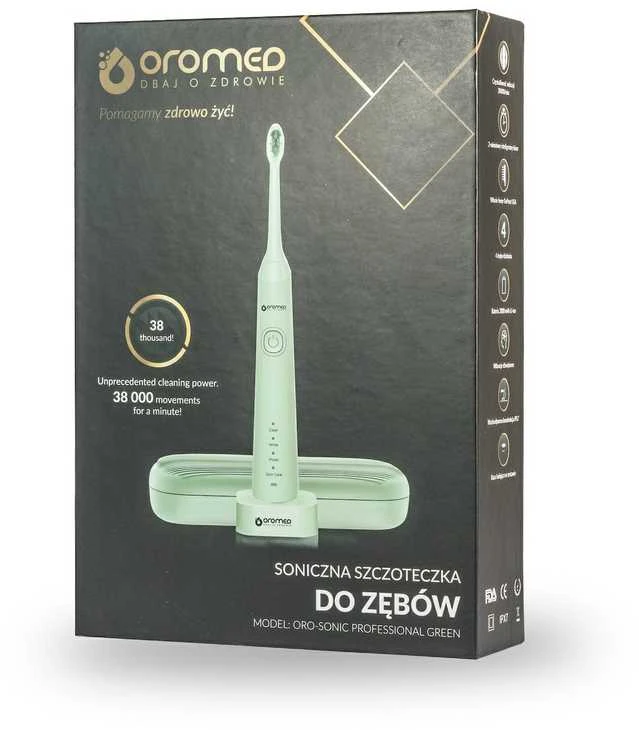Oro-med Dantų Šepetėlis - ORO-SONIC PROFESSIONAL Žalias 2000mAh Įkraunamas